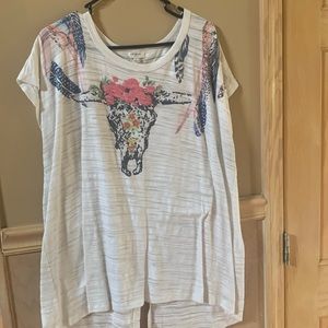 Umgee Large Live Free Bull with Flowers